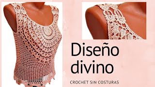 como tejer a crochet blusa ligera de tirantes divinos subtitulos [upl. by Eltsyek]