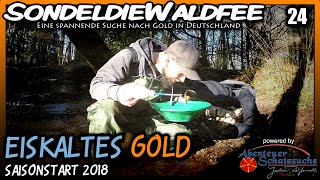 🔶 Eiskaltes Gold Saisonstart 2018 🔶 Goldwaschen Goldsuche in Deutschland Gold prospecting [upl. by Barnaba]