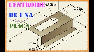 Estatica CENTROIDE DE UNA PLACA EN VOLUMEN Ejercicio 5 109 Beer and Jhonston [upl. by Eletnahs70]