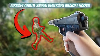 Airsoft Ghillie Sniper Destroys Noobs Airsoft Sniper [upl. by Deeraf]