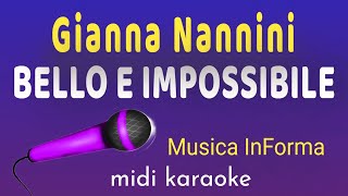 Gianna Nannini  BELLO E IMPOSSIBILE  karaoke [upl. by Asaph]