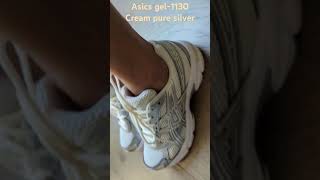 Asics gel1130 cream pure silver [upl. by Arikahs]