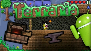 Terraria Mobile 02  MINERAÇÃO FRENÉTICA FORNALHA e BIGORNA [upl. by Wolfson]