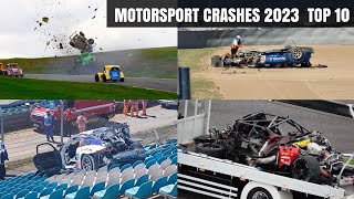 Top 10 Motorsport Crashes Of 2023 [upl. by Ilarin]