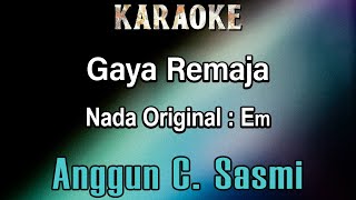 Gaya Remaja Karaoke Anggun C Sasmi  Nada Asli Em Nada Cewek  Rock Indonesia [upl. by Spike]