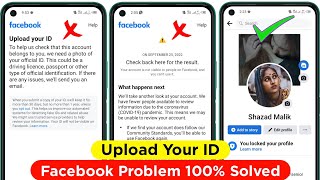 Upload Your ID facebook problem solved 2022  How to solve upload your id facebook problem 2022 [upl. by Orten]