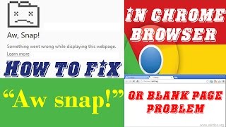 fix google chrome aw snap without going settings [upl. by Ecirbaf]