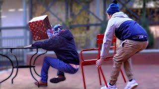 Christmas Chair Pulling Prank [upl. by Enyad]