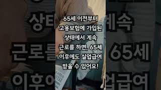 의외로 65세 이후에도 실업급여를 받을 수 있는 조건 [upl. by Anirehtak]