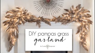 DIY pampas grass garland [upl. by Nevetse]