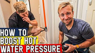 HOW TO BOOST HOT WATER PRESSURE WITH LEE FROM ARTISAN ELECTRICS [upl. by Schreck]