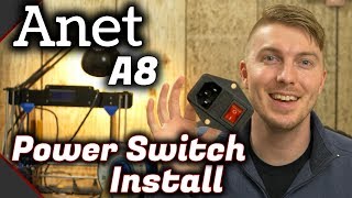 How To Install Power Switch On Anet A8 3D Printer [upl. by Ynohtnacram152]