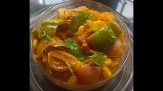 Capsicum Onion Gravycapsicumoniongravysweetcorn sweetcornrecipestastyrecipesquickrecipetasty [upl. by Nirda]