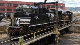 HD Juniata Locomotive Shops of Norfolk Southern at AltoonaPA 09242012 [upl. by Swarts]