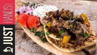 Greek pork souvlaki  Akis Petretzikis [upl. by Ladd956]