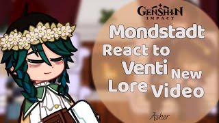 Mondstadt React to Venti New Lore Video Celestial Melodies for You from 喵太Miota  Genshin Impact [upl. by Bowlds]