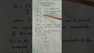 Class12PhysicsSpecific resistanceResistivityCurrent electricity [upl. by Roda328]