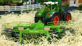 JAMARA RC TRACTOR with rotary rakes  RC farm action video [upl. by Best]