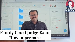 Family Court Judge Exam First Lecture Strategy of Karad Law CLASSES [upl. by Newhall]