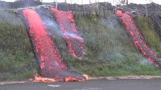 Puna Lava Flow at Pahoa Transfer Station 111114 [upl. by Odlonyer]