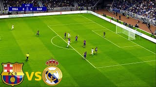 ريال مدريد ضد برشلونة  المباراة كامله  BARCELONA VS REAL MADRID  PES Gameplay [upl. by Ertemed]