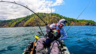 Kayak Fisherman Towed by MASSIVE Fish Offshore [upl. by Leyla356]