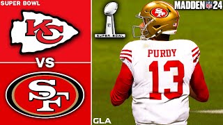 49ers vs Chiefs Simulation  Super Bowl 58  Madden 24 PS5 [upl. by Burdett]