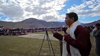 Jamyang Tsering Namgyal Speech at Nyoma  Celebrating District Status For ChangThang Region [upl. by Margette]