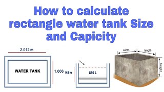 How to calculate water tank capacity  Water tank capacity and size  water tank capacity [upl. by Adnilreb]