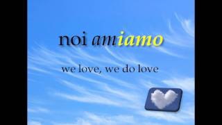 Italian verb conjugations  Present Indicative quotamarequot quotto lovequot [upl. by Gnos]