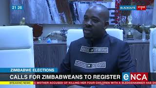 Zimbabwe Elections  Calls for Zimbabweans to register [upl. by Jimmie930]