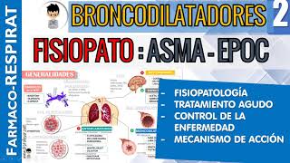 CORRELACIÓN Farmacología y Fisiopatología ASMA EPOC MECANISMOS DE ACCIÓN FARMACOLÓGICA ESQUEMA 2 [upl. by Jacquenetta]