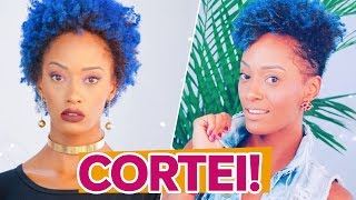 COMO CORTAR CABELO CRESPO CURTO  NOVO CORTE TAPERED HAIRCUT SHORT HAIR [upl. by Tychonn162]