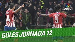 Todos los goles de la Jornada 12 de LaLiga Santander 20182019 [upl. by Eisej]