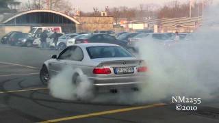 BMW M3 E46 AMAZING BURNOUT and DRIFT [upl. by Milford346]