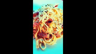 carbonara with egg cheese and taglliatele shorts [upl. by Asuncion]