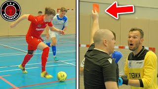 I Played in a PRO FUTSAL MATCH Goalkeeper RED CARD Football Skills amp Goals [upl. by Helfand600]