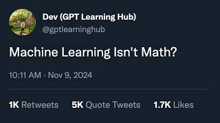 Machine Learning Isnt Math [upl. by Okuy]