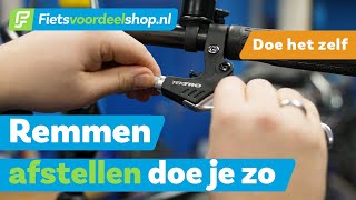 Je fietsremmen afstellen doe je zo  Fietsvoordeelshopnl Doe Het Zelf [upl. by Gilead]