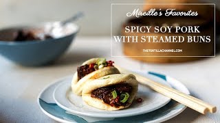 Spicy soy pork with steamed buns dinner recipe [upl. by Eelimaj]