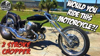 INSANE Kawasaki H2 2 stroke Chopper Would you ride this motorcycle [upl. by Atalya]