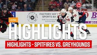 Highlights presented by LiUNA Spitfires vs Greyhounds 103024 [upl. by Ennairb302]