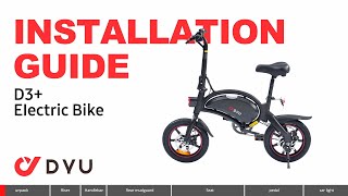 DYU D3 electric bike assembly guide [upl. by Conney693]