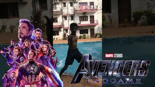 Avengers Endgameswimming pool challenge Desi Avengers Funny [upl. by Harlen815]