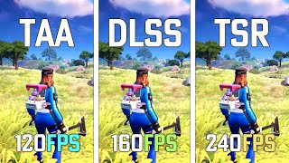 Fortnite  FXAA vs TAA vs DLSS vs TSR  AntiAliasing 2024 [upl. by Nivrac731]