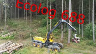 EcoLog 688 Steep Hunter LogMax Harvester [upl. by Flowers]