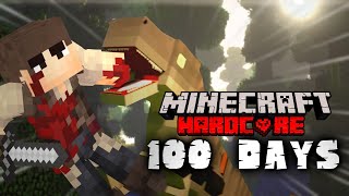 I Survived 100 DAYS In Jurassic World Minecraft Hardcore [upl. by Lerad]