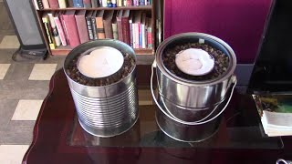 DIY Survival HeaterStove NewImproved its a Heater and a Stove nonelectric alcohol powered [upl. by Adev]