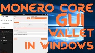 Monero Core GUI Wallet Beta for Windows Install amp Overview XMR [upl. by Farrell]