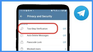 Telegram Two Step Verification  Telegram Two Step Verification Kaise Kare [upl. by Bearnard]